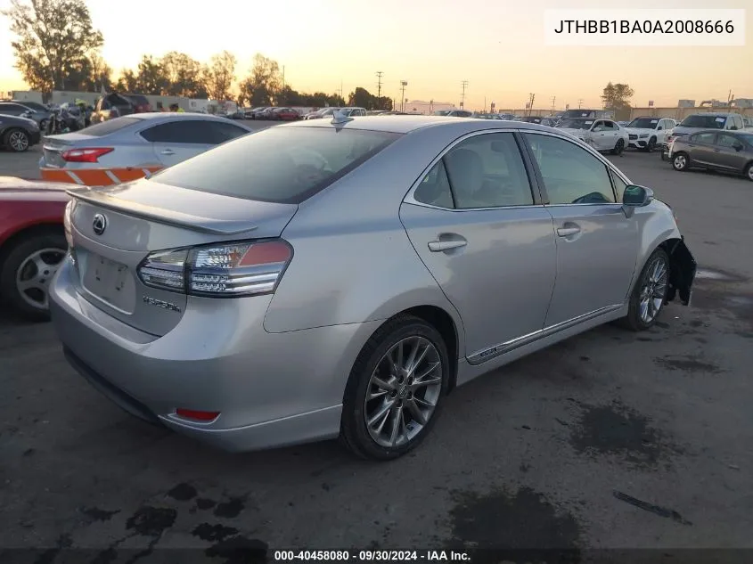 JTHBB1BA0A2008666 2010 Lexus Hs 250H