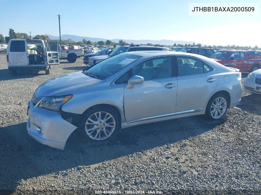 2010 Lexus Hs 250H Premium VIN: JTHBB1BAXA2000509 Lot: 40469615