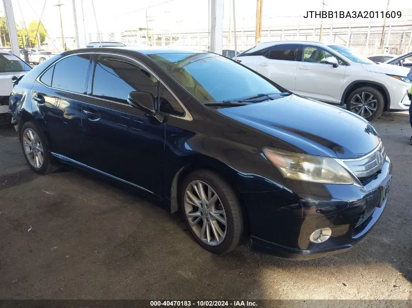 2010 Lexus Hs 250H Premium VIN: JTHBB1BA3A2011609 Lot: 40470183