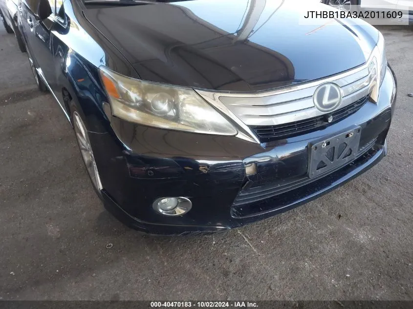 2010 Lexus Hs 250H Premium VIN: JTHBB1BA3A2011609 Lot: 40470183