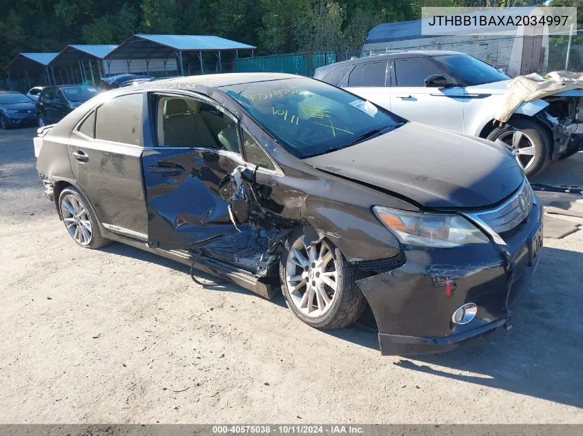 2010 Lexus Hs 250H Premium VIN: JTHBB1BAXA2034997 Lot: 40575038