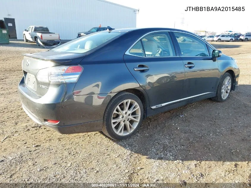 2010 Lexus Hs 250H Premium VIN: JTHBB1BA9A2015485 Lot: 40820861