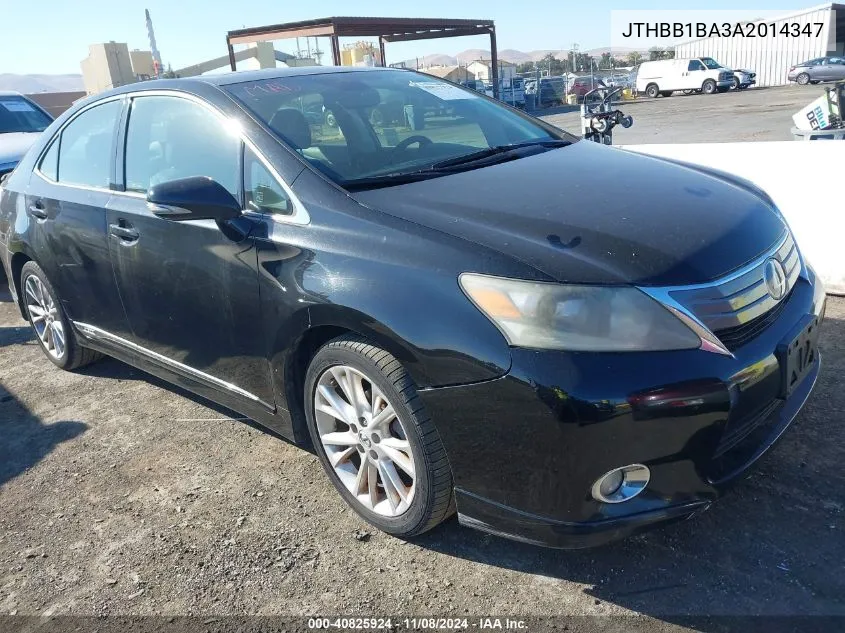 2010 Lexus Hs 250H Premium VIN: JTHBB1BA3A2014347 Lot: 40825924