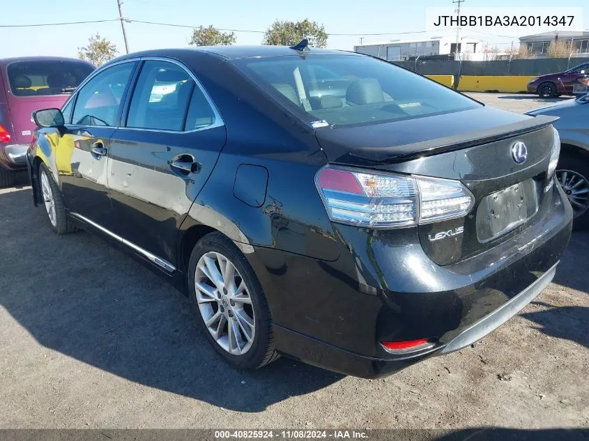 2010 Lexus Hs 250H Premium VIN: JTHBB1BA3A2014347 Lot: 40825924