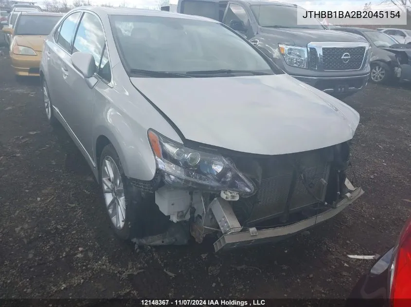 2011 Lexus Hs 250H VIN: JTHBB1BA2B2045154 Lot: 12148367