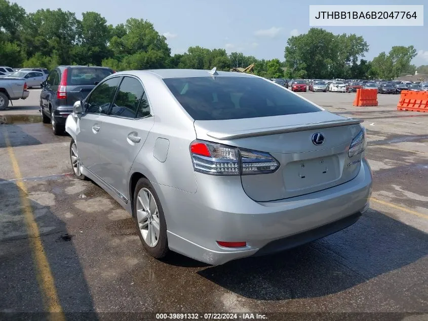 JTHBB1BA6B2047764 2011 Lexus Hs 250H