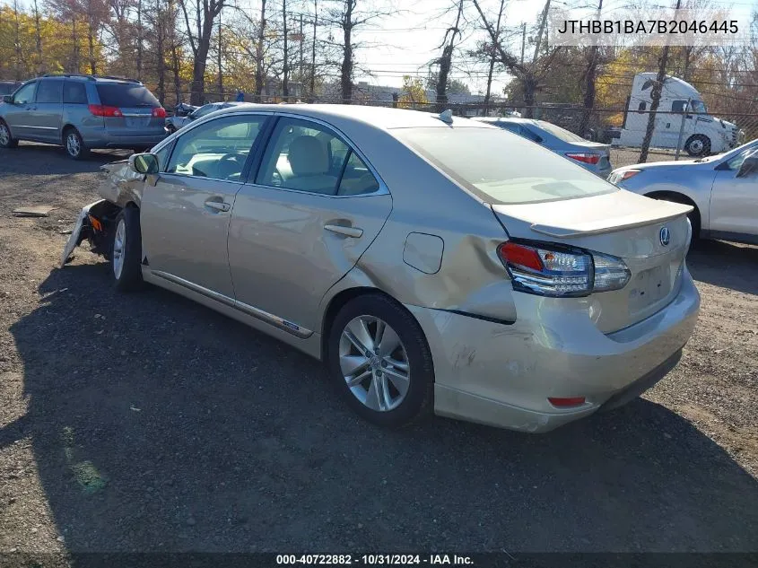 2011 Lexus Hs 250H VIN: JTHBB1BA7B2046445 Lot: 40722882