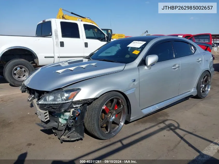 2008 Lexus Is-F VIN: JTHBP262985002657 Lot: 40311261