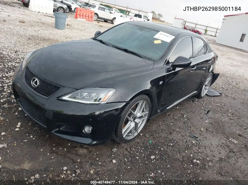 2008 Lexus Is F VIN: JTHBP262985001184 Lot: 40749477