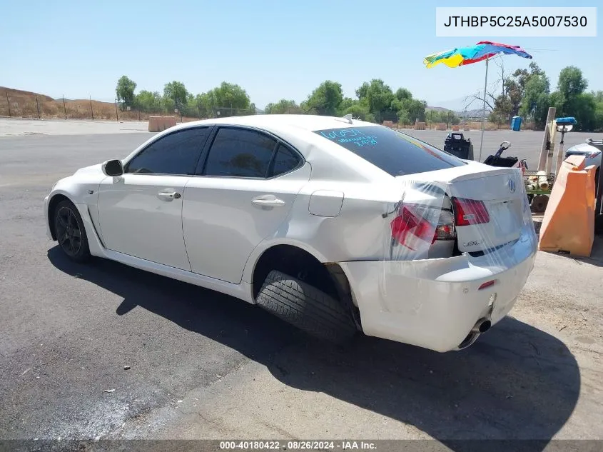 2010 Lexus Is F VIN: JTHBP5C25A5007530 Lot: 40180422