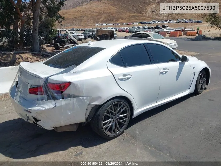 2010 Lexus Is F VIN: JTHBP5C25A5007530 Lot: 40180422