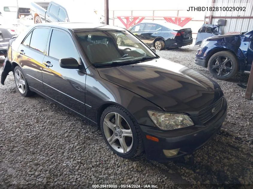 2001 Lexus Is 300 VIN: JTHBD182810029092 Lot: 39419005