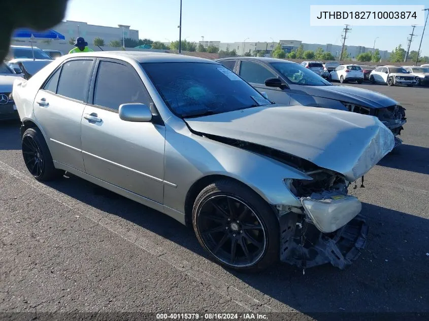 2001 Lexus Is 300 VIN: JTHBD182710003874 Lot: 40115379