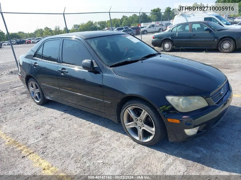 2001 Lexus Is 300 VIN: JTHBD182710005916 Lot: 40147142