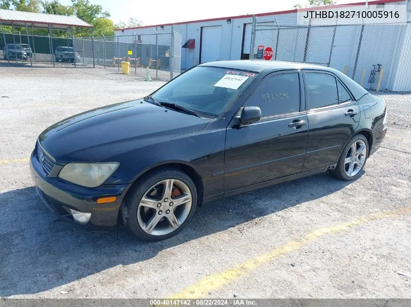 2001 Lexus Is 300 VIN: JTHBD182710005916 Lot: 40147142