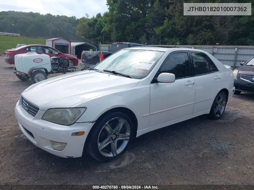 2001 Lexus Is 300 VIN: JTHBD182010007362 Lot: 40270760