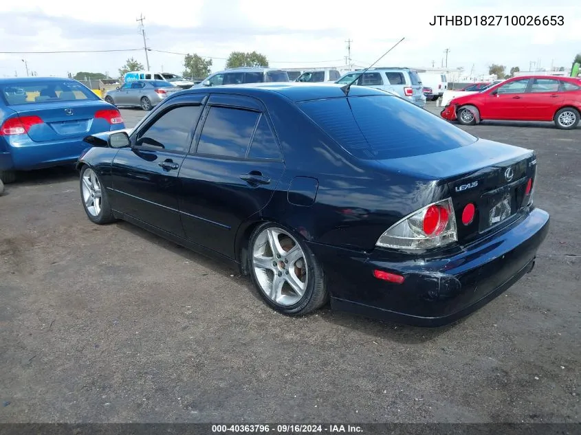 JTHBD182710026653 2001 Lexus Is 300