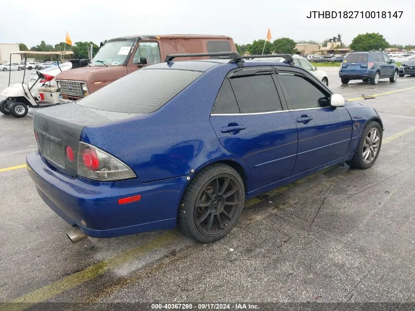 2001 Lexus Is 300 300 VIN: JTHBD182710018147 Lot: 40367298