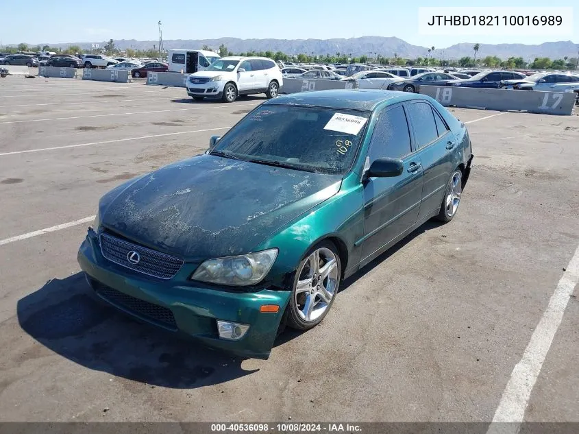 2001 Lexus Is 300 VIN: JTHBD182110016989 Lot: 40536098