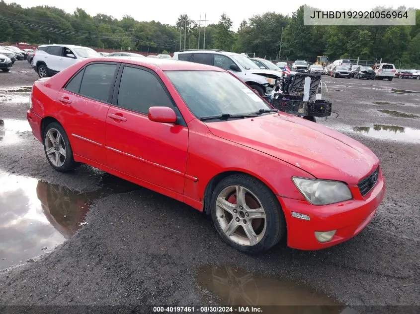 2002 Lexus Is 300 VIN: JTHBD192920056964 Lot: 40197461