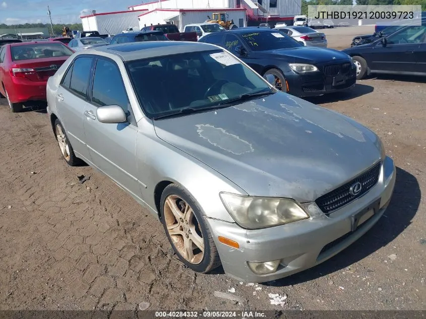 2002 Lexus Is 300 VIN: JTHBD192120039723 Lot: 40284332