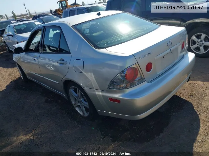 2002 Lexus Is 300 VIN: JTHBD192920051697 Lot: 40315742