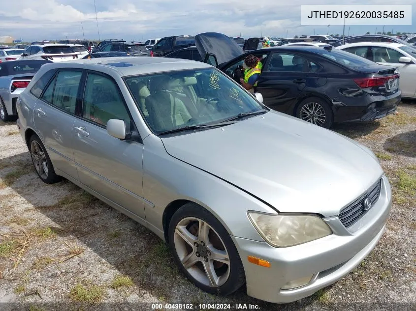 2002 Lexus Is 300 Sport Cross VIN: JTHED192620035485 Lot: 40498152