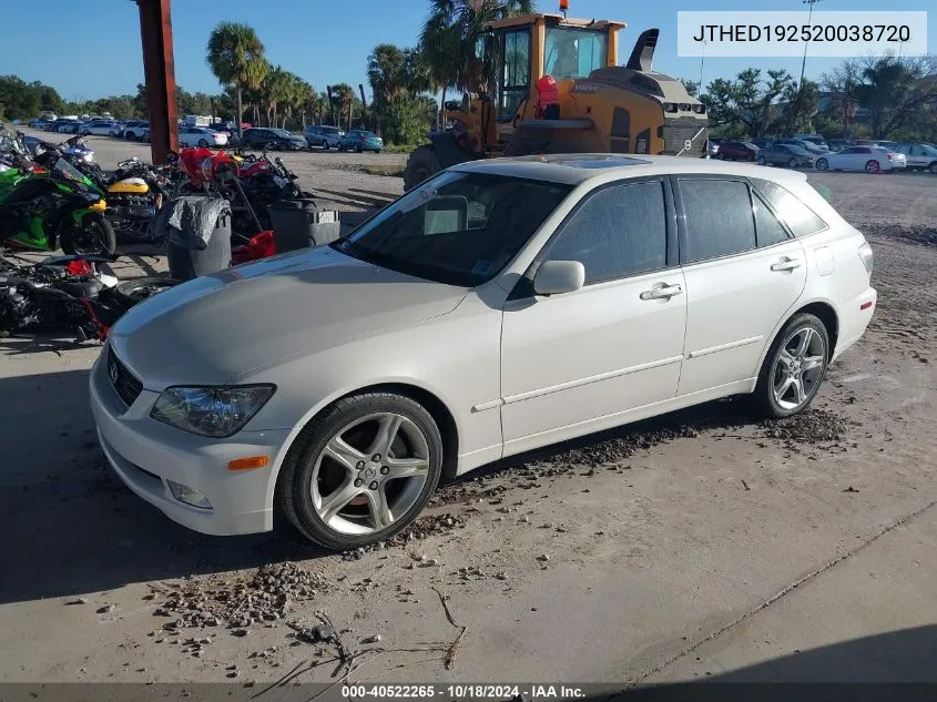 2002 Lexus Is 300 Sportcross VIN: JTHED192520038720 Lot: 40522265