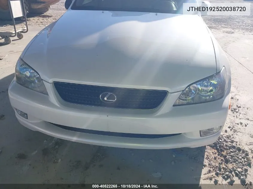 2002 Lexus Is 300 Sportcross VIN: JTHED192520038720 Lot: 40522265