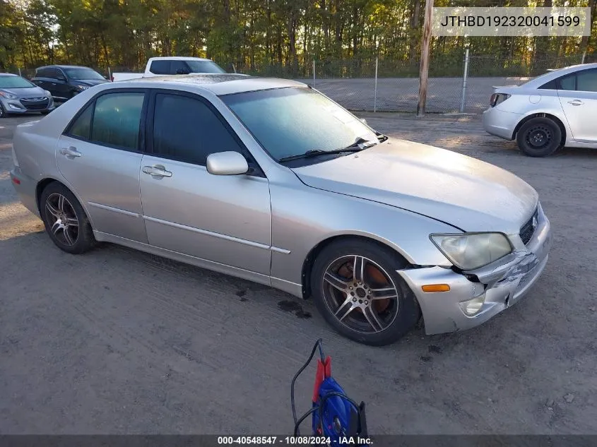 2002 Lexus Is 300 300 VIN: JTHBD192320041599 Lot: 40548547