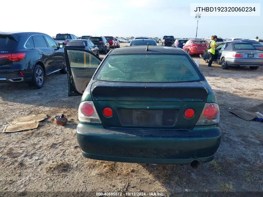 2002 Lexus Is 300 VIN: JTHBD192320060234 Lot: 40595572