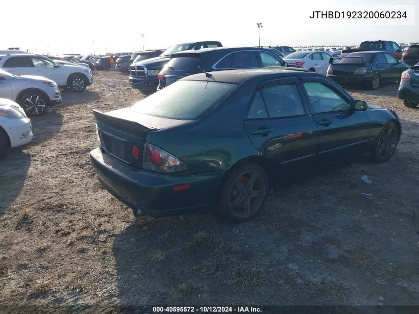 2002 Lexus Is 300 VIN: JTHBD192320060234 Lot: 40595572