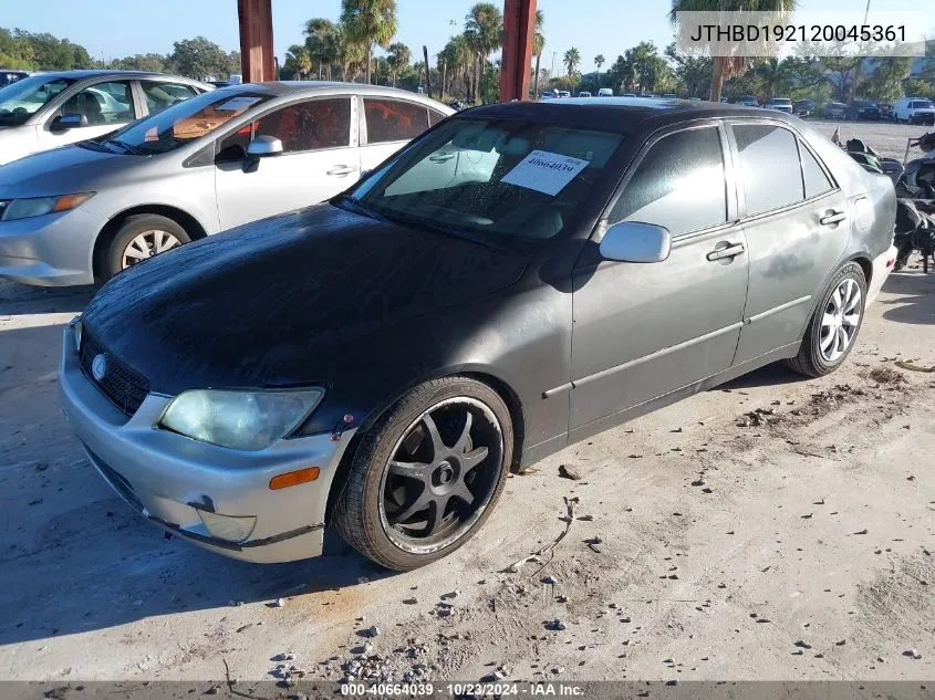 2002 Lexus Is 300 VIN: JTHBD192120045361 Lot: 40664039