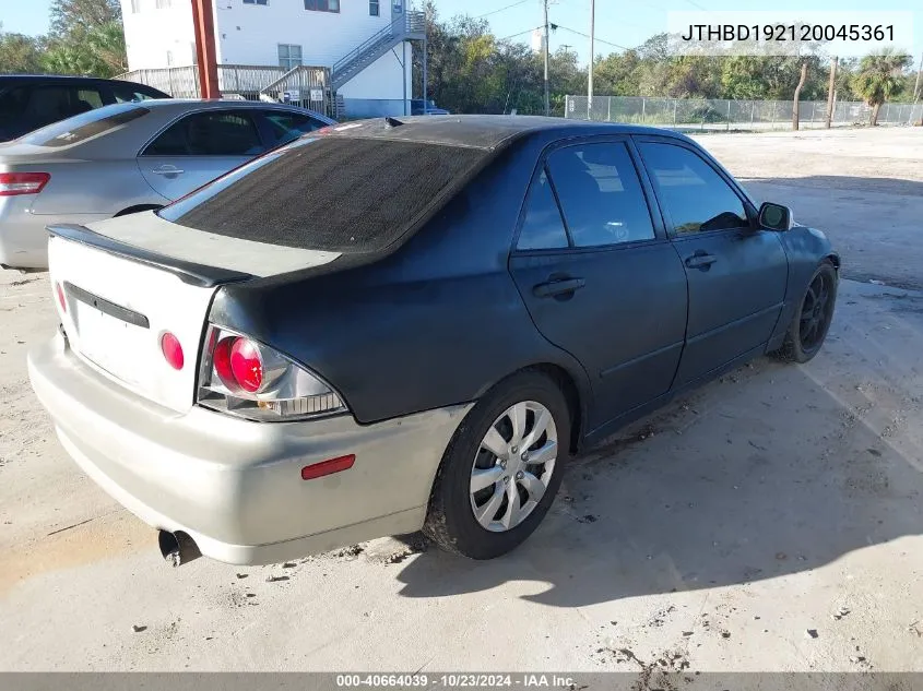 2002 Lexus Is 300 VIN: JTHBD192120045361 Lot: 40664039