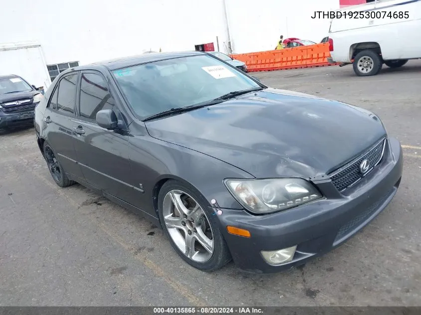 2003 Lexus Is 300 VIN: JTHBD192530074685 Lot: 40135865