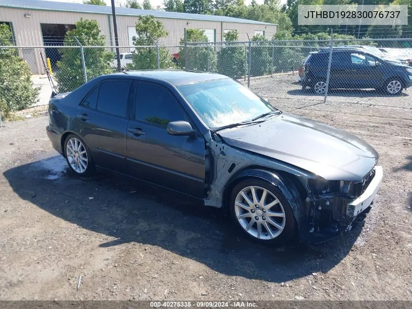 2003 Lexus Is 300 VIN: JTHBD192830076737 Lot: 40275335