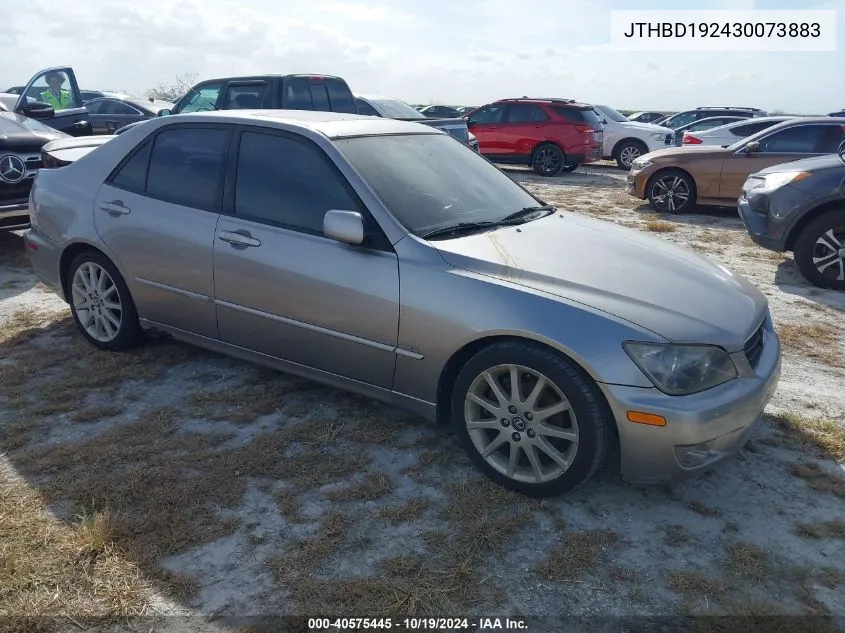 2003 Lexus Is 300 VIN: JTHBD192430073883 Lot: 40575445