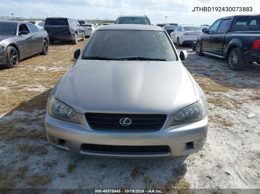 2003 Lexus Is 300 VIN: JTHBD192430073883 Lot: 40575445