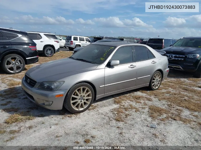 2003 Lexus Is 300 VIN: JTHBD192430073883 Lot: 40575445