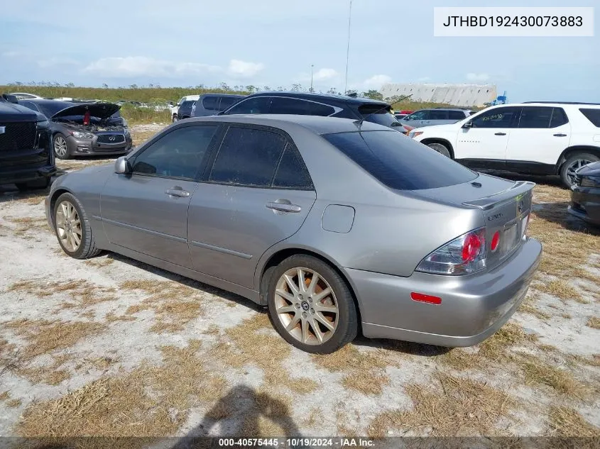 2003 Lexus Is 300 VIN: JTHBD192430073883 Lot: 40575445