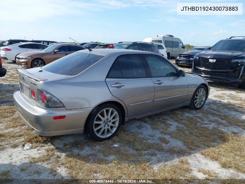 2003 Lexus Is 300 VIN: JTHBD192430073883 Lot: 40575445