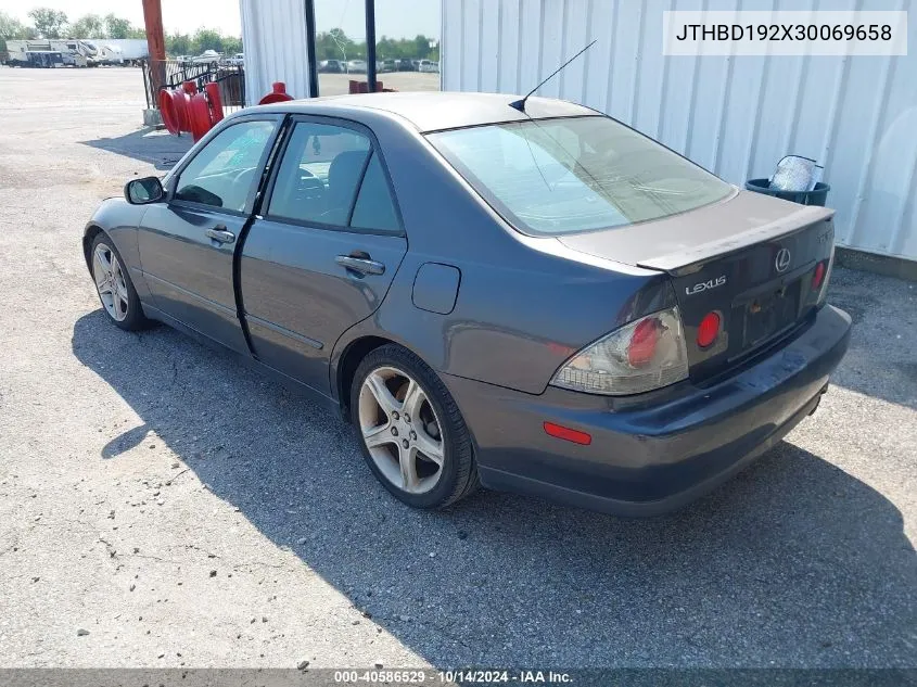 2003 Lexus Is 300 Base W/5-Speed Manual VIN: JTHBD192X30069658 Lot: 40586529