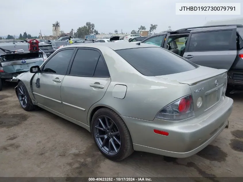 2003 Lexus Is 300 Base W/5-Speed Manual VIN: JTHBD192730079791 Lot: 40623252