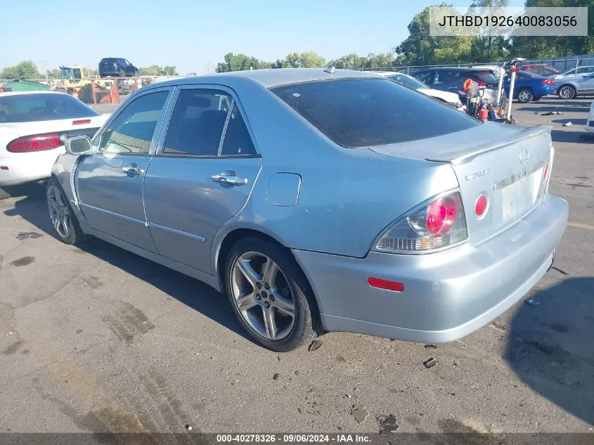 2004 Lexus Is 300 VIN: JTHBD192640083056 Lot: 40278326