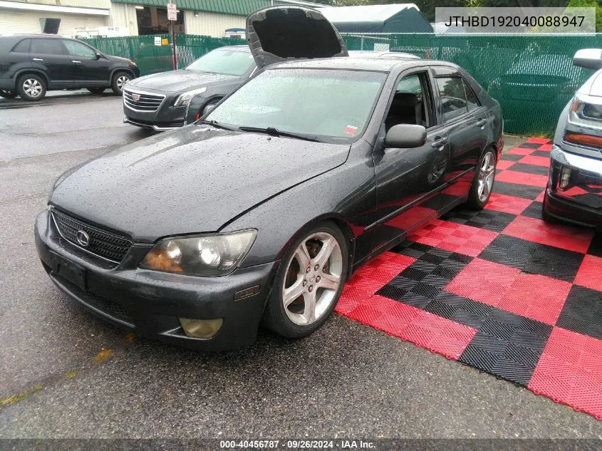 2004 Lexus Is 300 VIN: JTHBD192040088947 Lot: 40456787