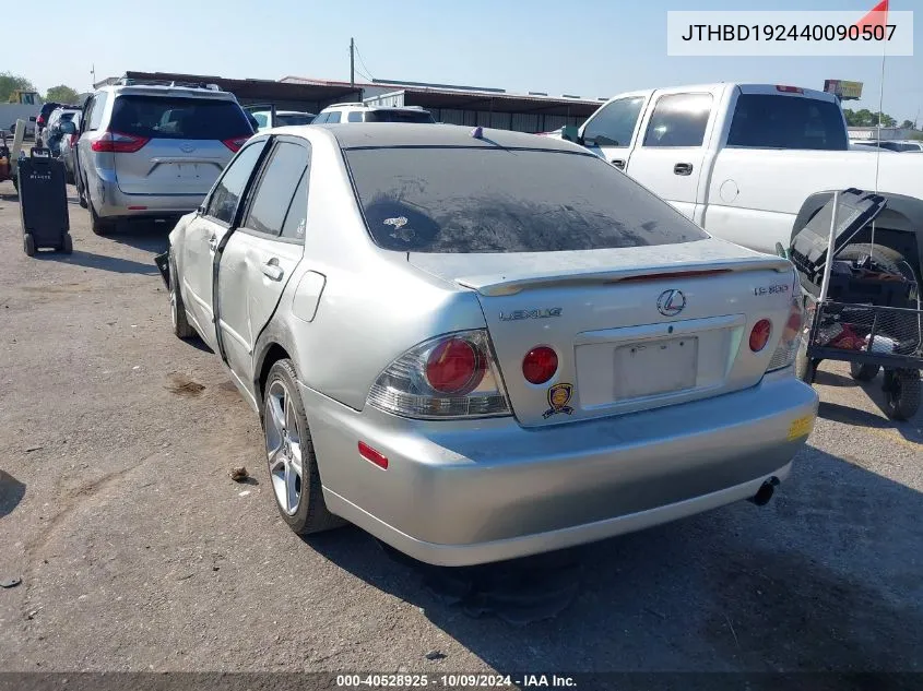 2004 Lexus Is 300 300 VIN: JTHBD192440090507 Lot: 40528925