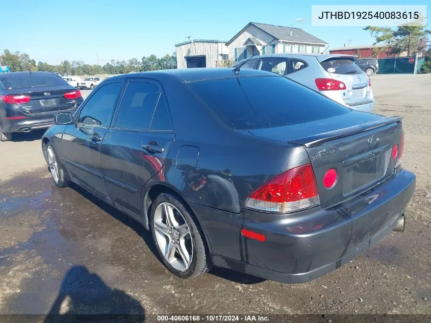 2004 Lexus Is 300 VIN: JTHBD192540083615 Lot: 40606168