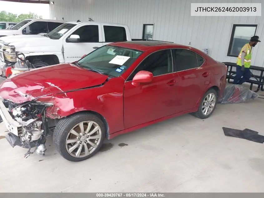 2006 Lexus Is 250 VIN: JTHCK262462003913 Lot: 39420767