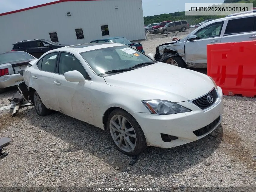 2006 Lexus Is 250 VIN: JTHBK262X65008141 Lot: 39492926