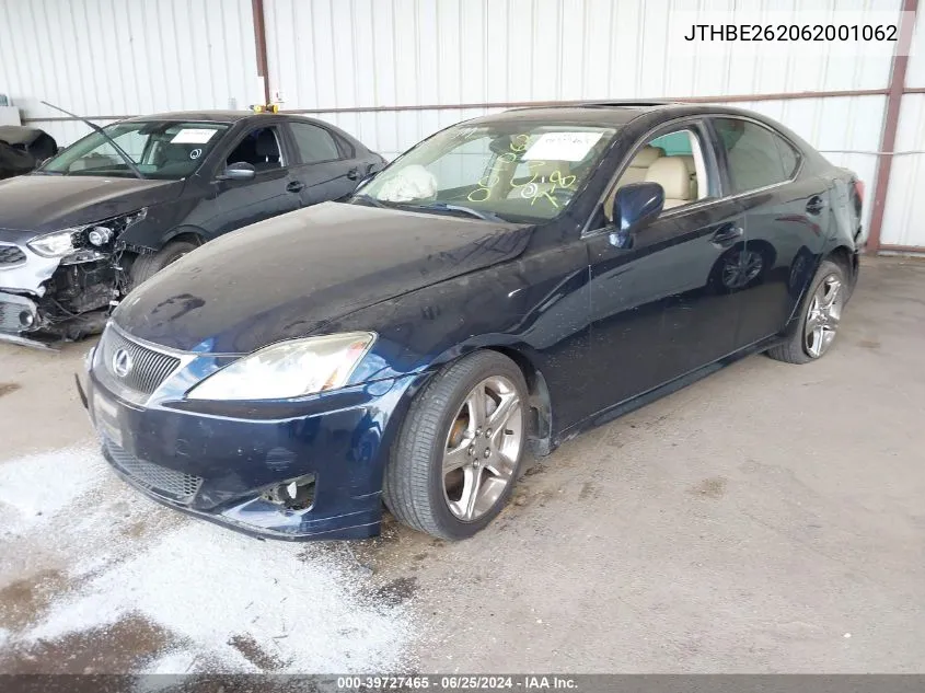 2006 Lexus Is 350 VIN: JTHBE262062001062 Lot: 39727465